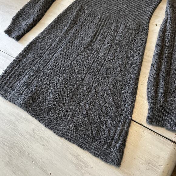 Knitted and Knotted Gray 100% Alpaca Tunic Dress Sz S Lightweight - Picture 6 of 9